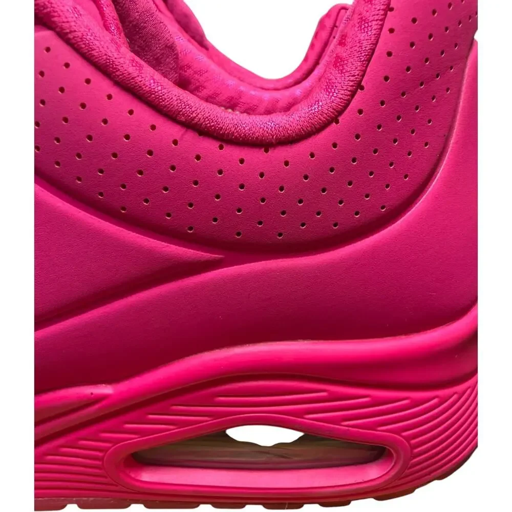 Skechers Uno Stand On Air Women 11 Hot Pink Sneaker Air Cushioned Midsole Shoes
